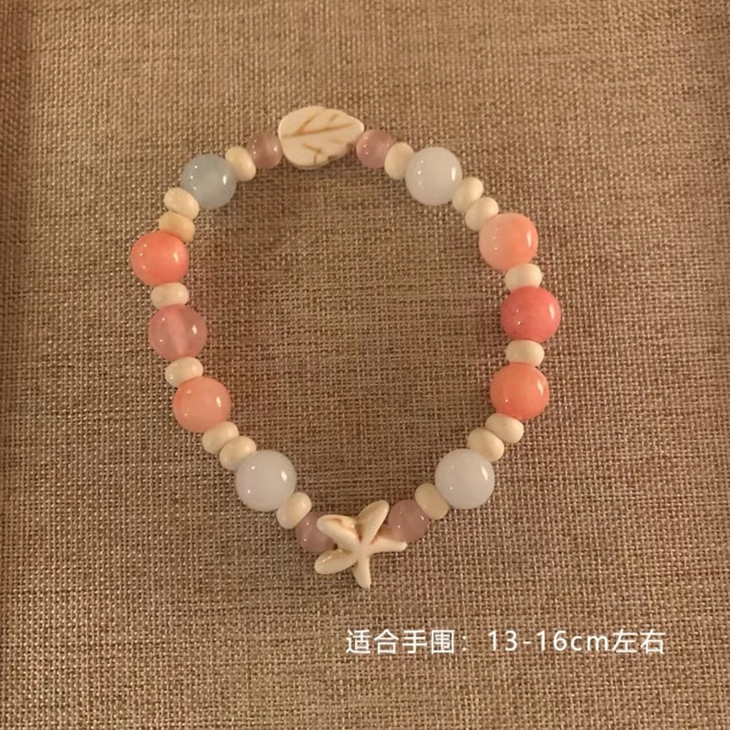 Vòng Tay Chuỗi Hạt Hình Sao Biển Nhiều Màu Sang Trọng Thời Trang Mùa Hè Cho Nữ