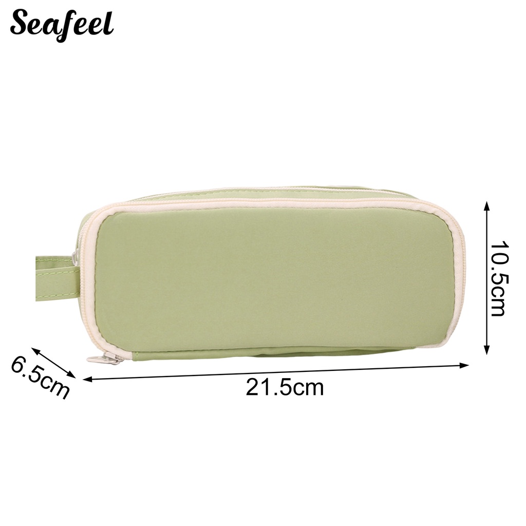 Hộp Đựng Bút Nhiều Ngăn Sức Chứa Lớn Có Khóa Kéo Và Tay Cầm Dành Cho Học Sinh