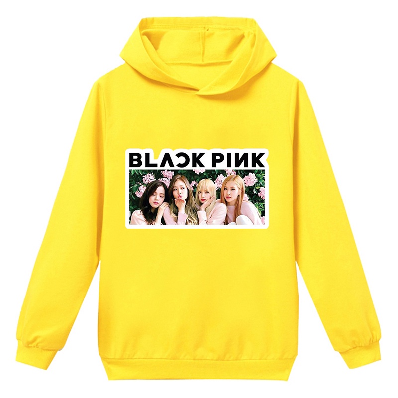 Áo Hoodie Thể Thao Tay Dài In Hình Hoạt Hình BLACKPINK Dành Cho Trẻ Em