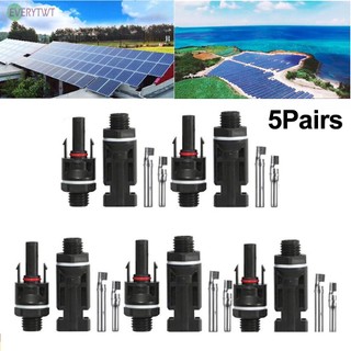 ⭐24H SHIPING ⭐5Pairs Solar Panel Plug Connector Plug Socket Coupling Power Distributor Adapter