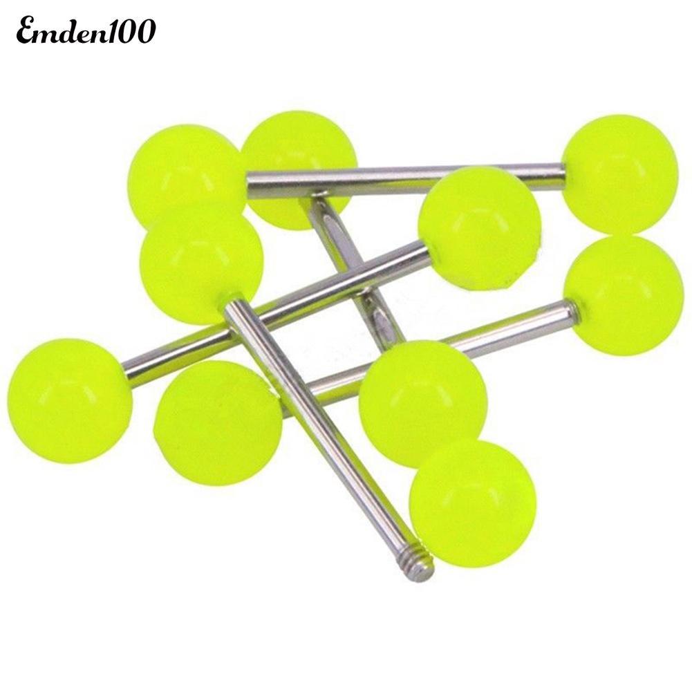 Bộ 10 Khuyên Xỏ Cơ Thể Dạ Quang Thời Trang