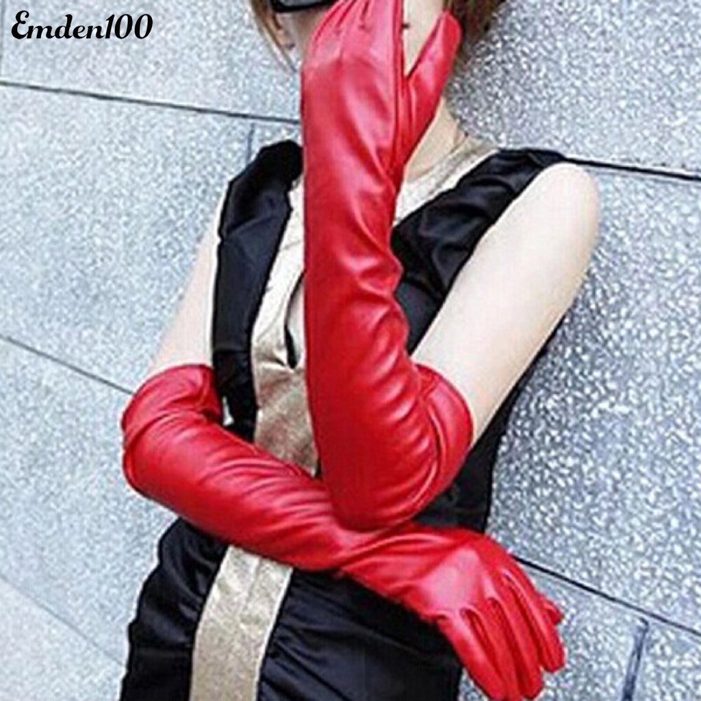 Găng Tay Giả Da Hở Ngón Chống Gió Thời Trang