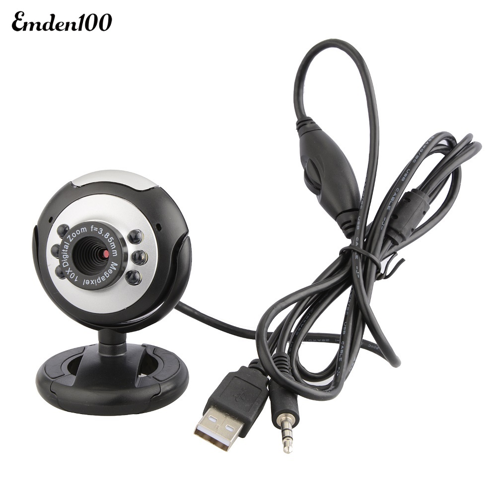 Webcam USB 12.0MP 6 LED Tích Hợp Mic Cho PC / Laptop