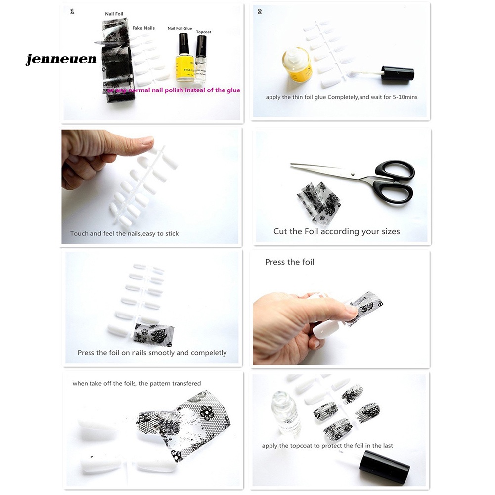 Set 10 Miếng Dán Trang Trí Móng Tay Họa Tiết Bông Tuyết Giáng Sinh