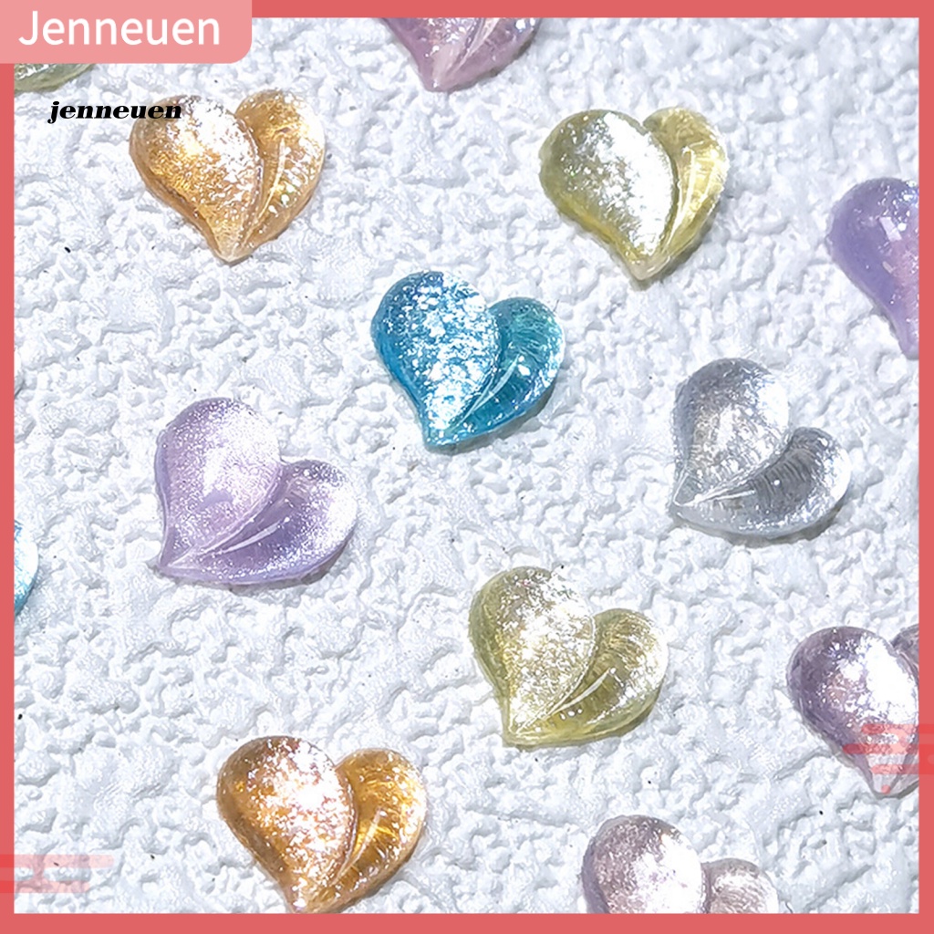 Set 50 Phụ Kiện Trang Trí Móng Tay Mini Hình Ngôi Sao / Trái Tim / Trái Tim Tinh Tế Cho Nữ Charms