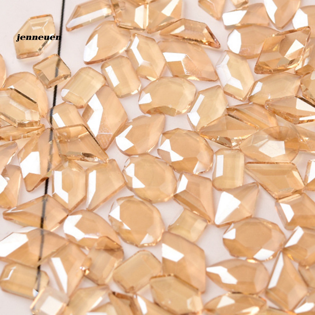 Set 100 Hạt Cườm Đá Phẳng Mini Trang Trí Móng Nghệ Thuật Thời Trang