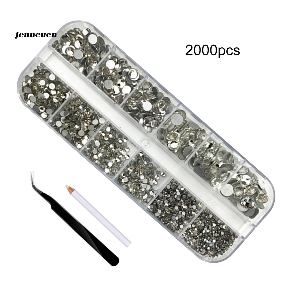 1 Bộ Móng Tay Giả JEN JEN Đính Đá Pha Lê Trang Trí Nghệ Thuật Cho Nữ