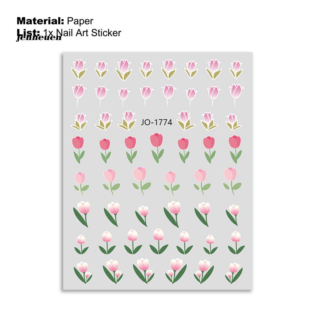 Miếng Dán Trang Trí Móng Tay Tự Dính Siêu Mỏng 2D Màu Sắc Tươi Sáng