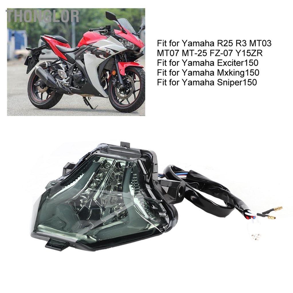 Thonglor Đèn Hậu Sau Hội Phanh Bật LED Phù Hợp Cho Xe Yamaha R25 R3 MT03 MT07 MT-25 FZ-07 Y15ZR ride 2 u
