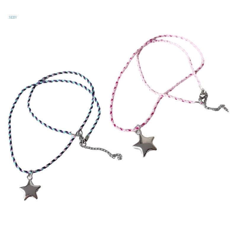 Vòng cổ Hợp Kim Y2K Mặt Ngôi Sao Nhiều Màu Sắc