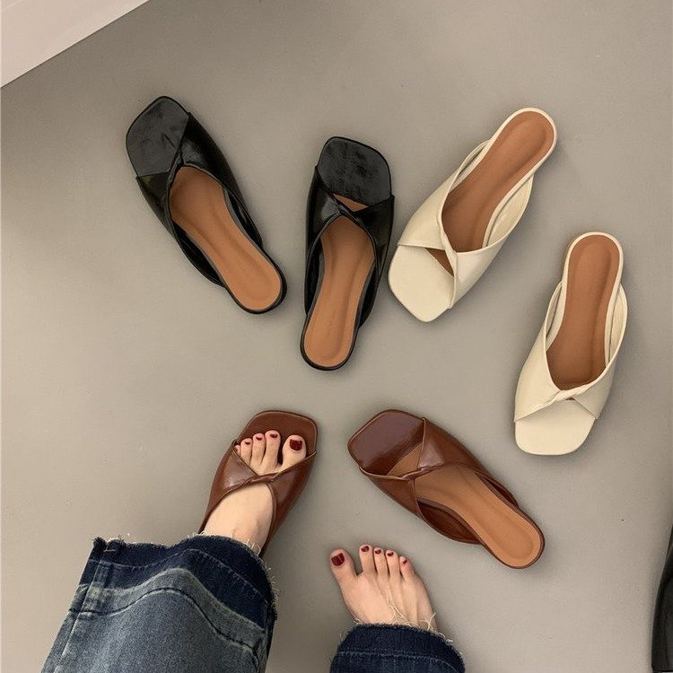 Giày Sandal Đế Mềm Mũi Vuông Thời Trang Dành Cho Nữ