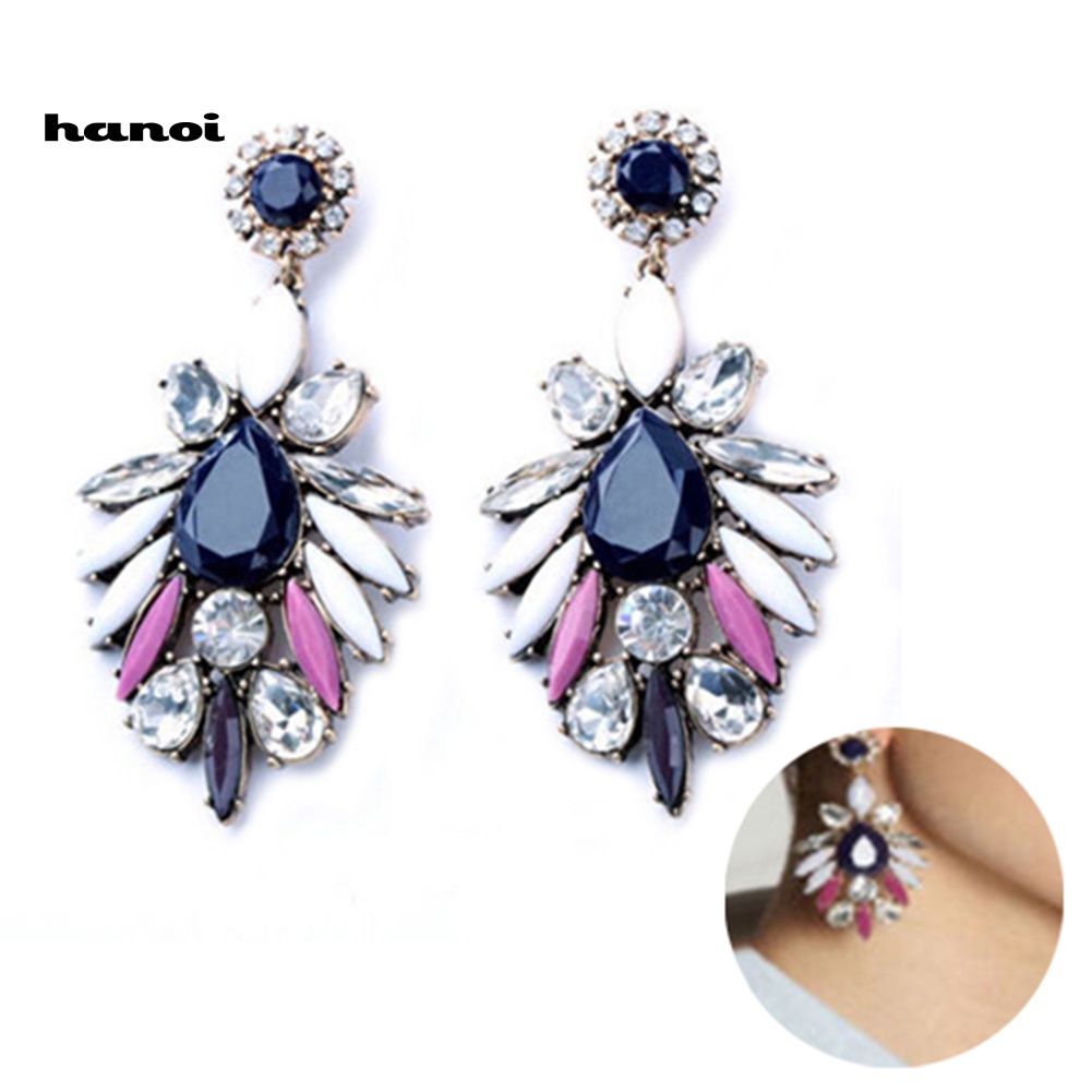 Khuyên Tai Đính Đá Lấp Lánh Thời Trang Nữ Tính