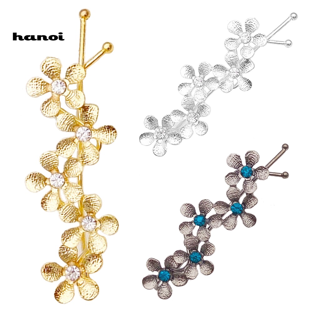 Kẹp Tóc Hoa Đính Đá Lấp Lánh Thời Trang Cho Nữ