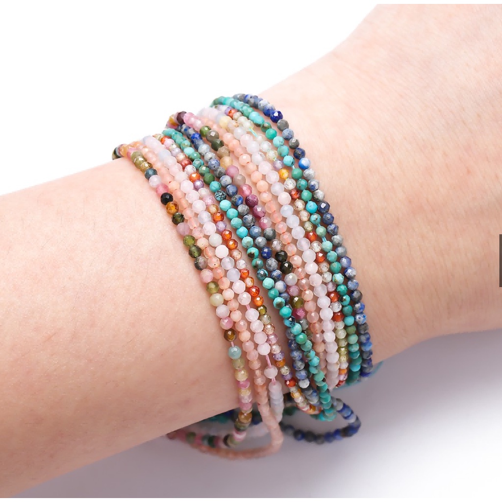 Chuỗi Hạt Pha Lê Tự Nhiên 3mm Dùng Làm Trang Sức Thủ Công