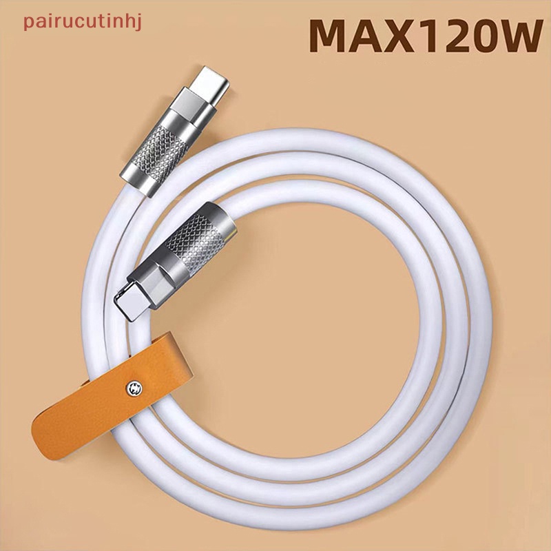 Dây Cáp Sạc USB Type C 120W Bằng Silicon Siêu Nhanh Cho Xiaomi Huawei Samsung