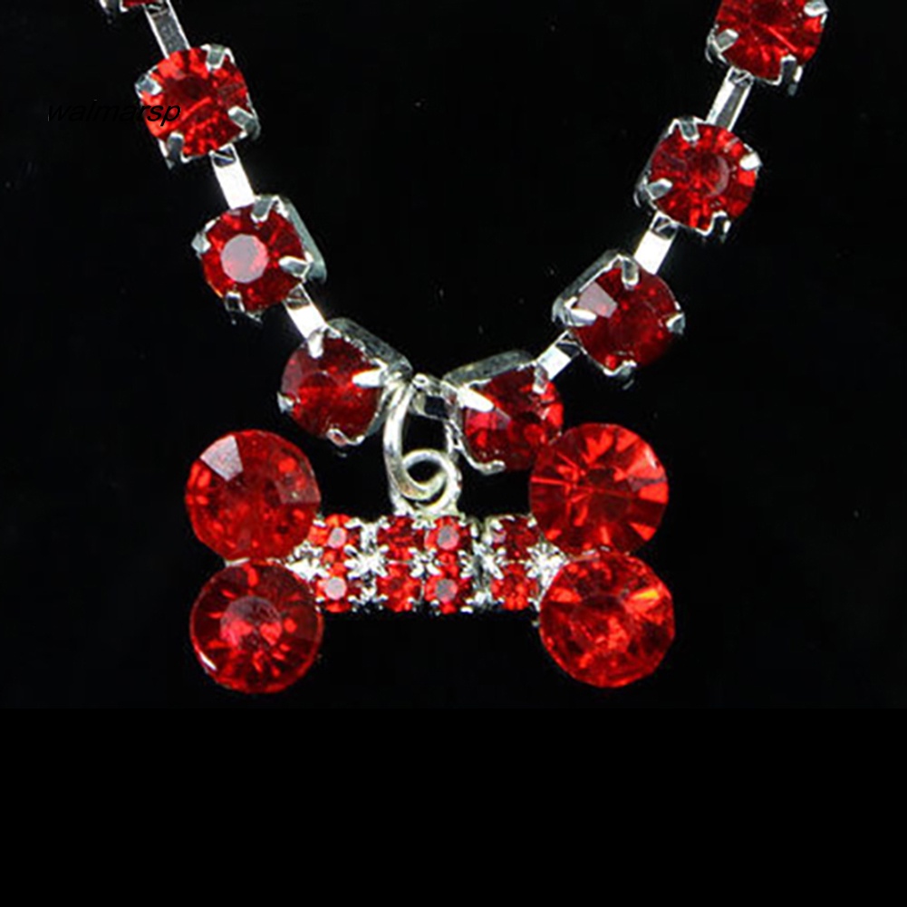 Vòng cổ Mặt Trái Tim Đính Đá Dễ Thương Cho Thú Cưng