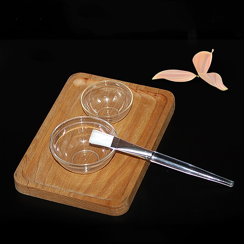 Bộ Dụng Cụ Bát & Cọ Trộn Mặt Nạ Chăm Sóc Da Bằng Acrylic Trong Suốt Tái Sử Dụng Được DIY