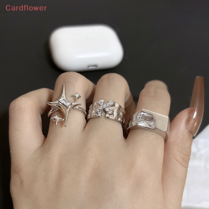 Nhẫn Đính Đá Pha Lê Sáng Tạo Thời Trang Cho Cặp Đôi