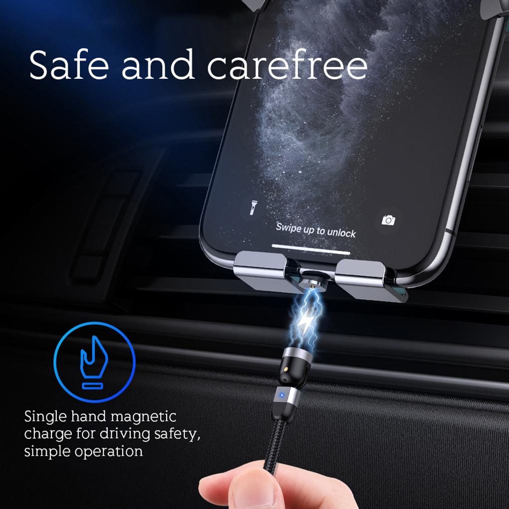 Dây Cáp Sạc Nhanh USB Nam Châm 3 Trong 1 Cho Samsung Xiaomi Iphone