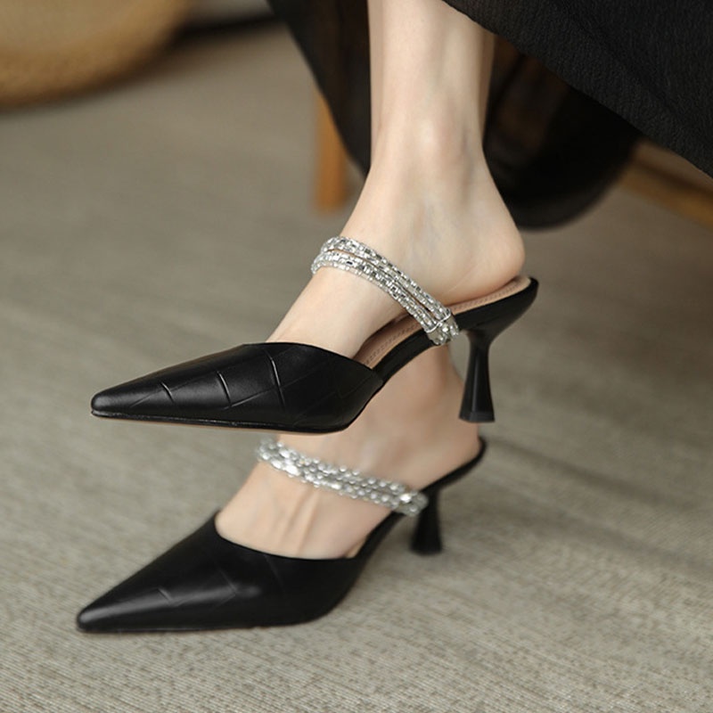 Xăng đan Cao Gót Mũi Vuông Thời Trang Dành Cho Nữ