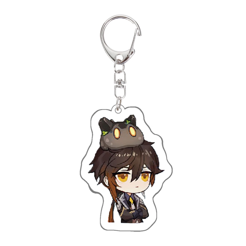 Móc Chìa Khóa Bằng Acrylic Hình Nhân Vật Anime Xiao Hu Tao