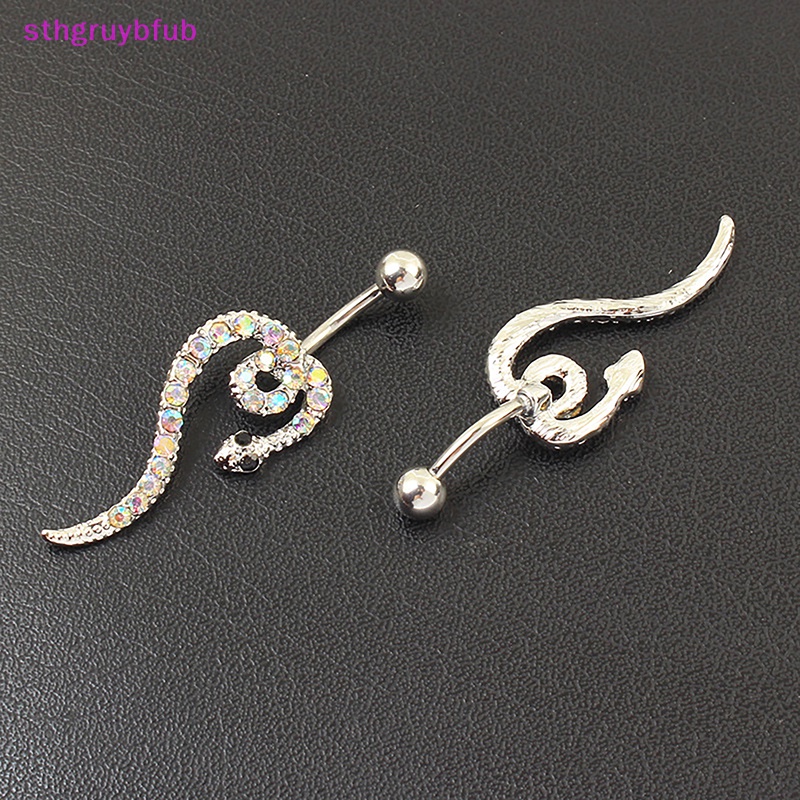 Sthb Khuyên Rốn Bằng Thép Không Gỉ Hình Rắn Đính Đá Pha Lê Gợi Cảm s VN