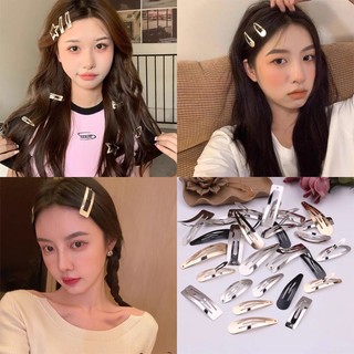Set 5 / 10 / 20 / 30 kẹp tóc kim loại màu bạc thời trang cho nữ