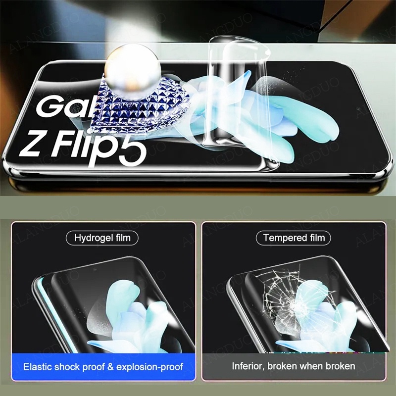 Phim Dán Hydrogel 5 Trong 1 Bảo Vệ Màn Hình Điện Thoại Samsung Z Flip 5 Flip 4 Flip 3 Flip5
