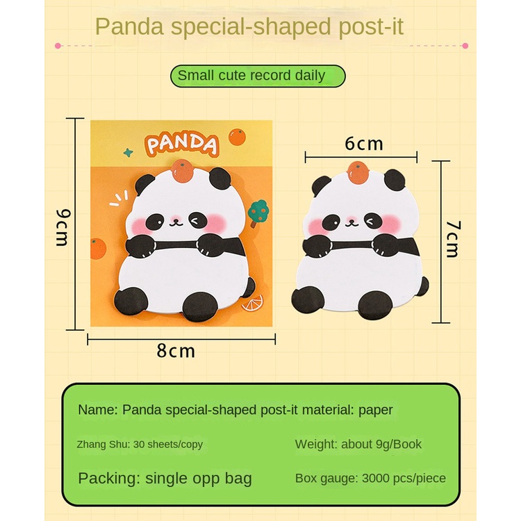 Giấy note Hình Gấu Trúc Hoạt Hình Xinh Xắn