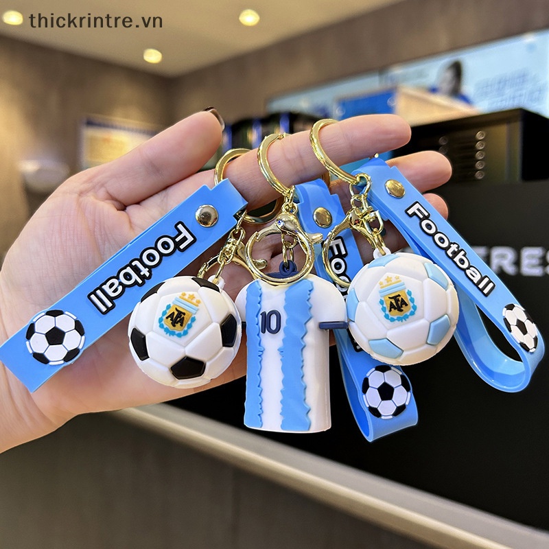Móc Khóa Hình Ngôi Sao Bóng Đá Messi Trang Trí Ba Lô / Túi Xách / Xe Hơi