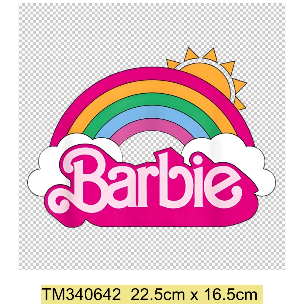 Nhãn Dán Quần Áo Họa Tiết Barbie In Nhiệt Báo Chí Miếng Dán Có Thể Giặt Sắt Trên Vinyl Miếng Dán Cho Quần Áo Túi Truyền Nhiệt Táo