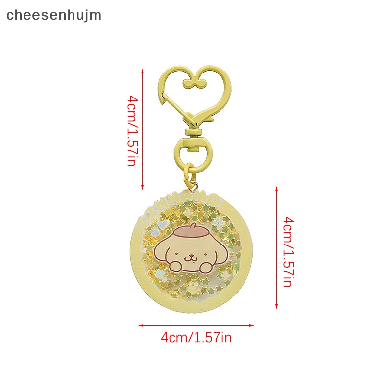 SANRIO Móc Khóa Hình Cinnamoroll Đính Kim Sa Phát Sáng Dễ Thương