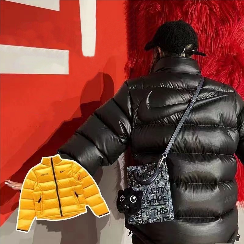 Áo Khoác Phao Cotton Dày Dặn Cổ Đứng Thời Trang Mùa Đông Unisex