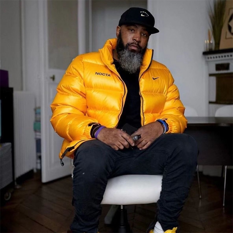 Áo Khoác Phao Cotton Dày Dặn Cổ Đứng Thời Trang Mùa Đông Unisex