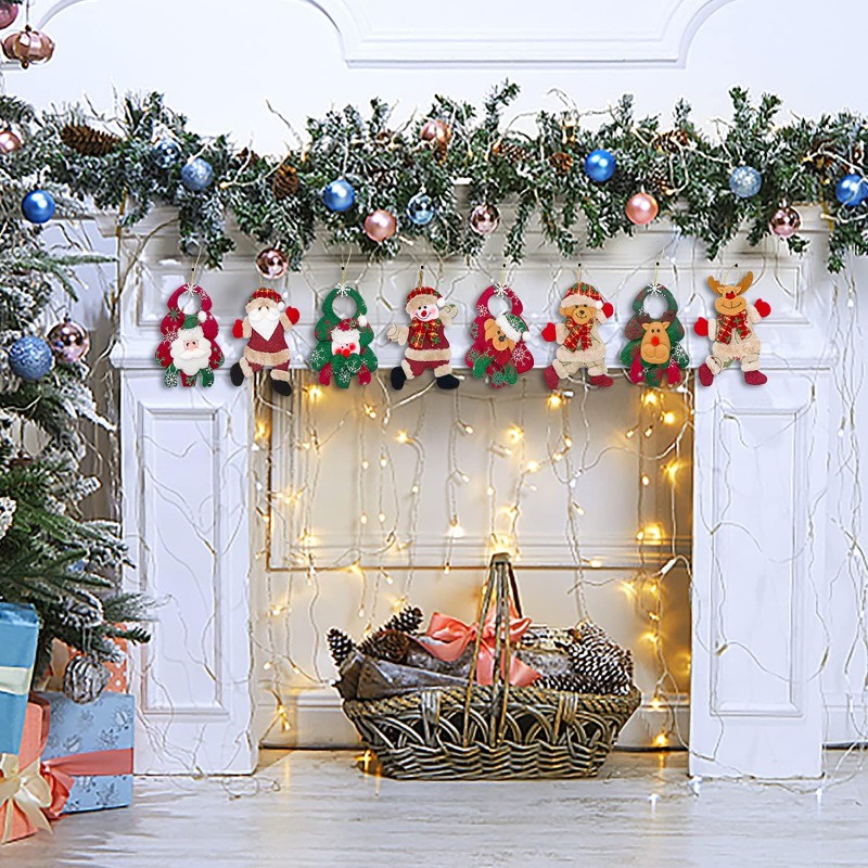 Búp Bê Hình Ông Già Noel / Người Tuyết Bằng Lông Nhung Dễ Thương Dùng Trang Trí Cây Thông Giáng Sinh