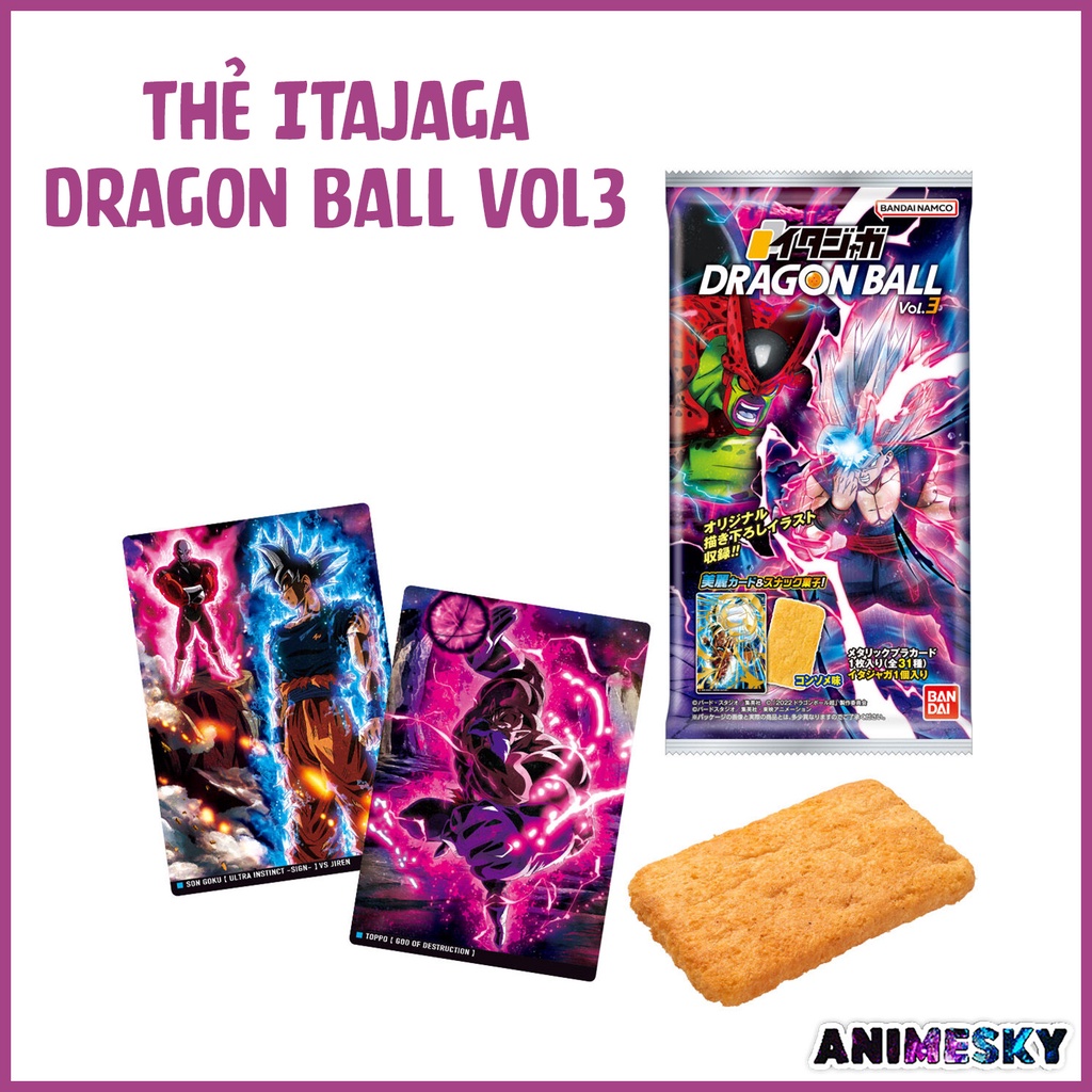 Pack nhân phẩm Itajaga kèm thẻ Dragon Ball chính hãng Bandai - card Dragon Ball