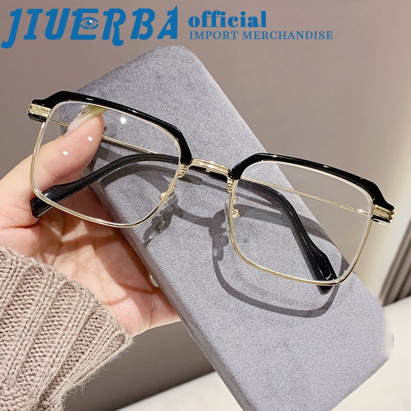 JIUERBA Kính Cận Thị Thời Trang Cận Thị - 50°-500° Mắt Kính Gọng Vuông Chống Bức Xạ / Ánh Sáng Xanh Có Thể Thay Thế Dành Cho Nam Nữ