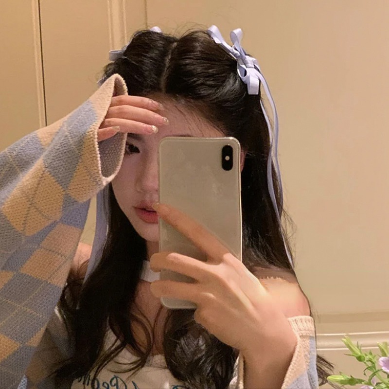 Kẹp Tóc Nơ Ruy Băng Dài Đáng Yêu Cho Bé Gái