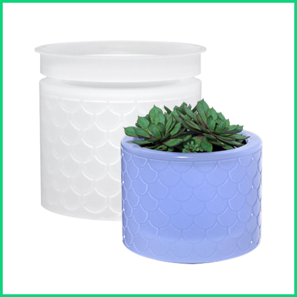 Khuôn Silicone Làm Chậu Hoa 3D DIY Xinh Xắn