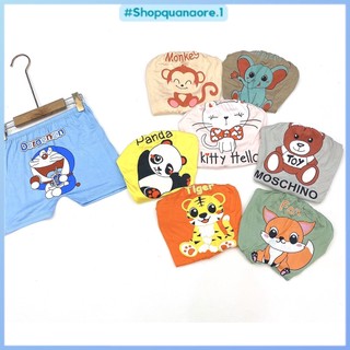 Quần đùi chục lửng cho trẻ em sơ sinh chất thun lạnh mông thú cho bé trai bé gái in họa tiết ở mông ngộ nghĩnh dễ thương