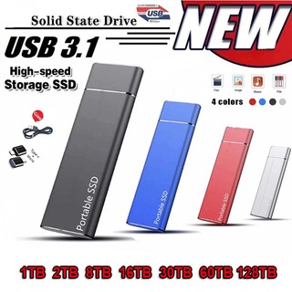 Ổ cứng di động tốc độ cao 1tb 2tb 8tb 16tb 30tb 60tb 128tb ssd cho laptop mac