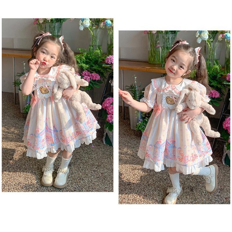 Đầm Công Chúa Phong Cách Lolita Cho Bé Gái