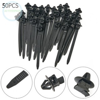 Fastener Clips Car Fastening Zip Kit Accessories 50pcs Nylon Cable Tie Wrap