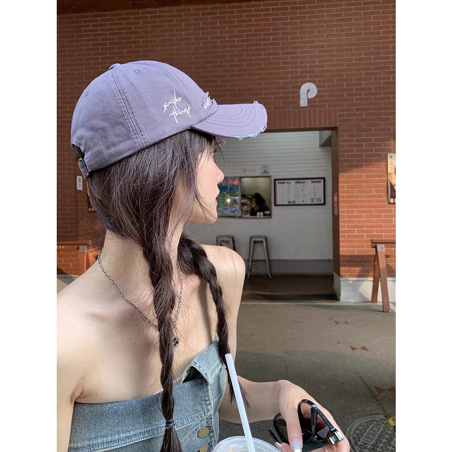 Mũ Lưỡi Trai Thêu Chữ Phong Cách Hàn Quốc Thời Trang