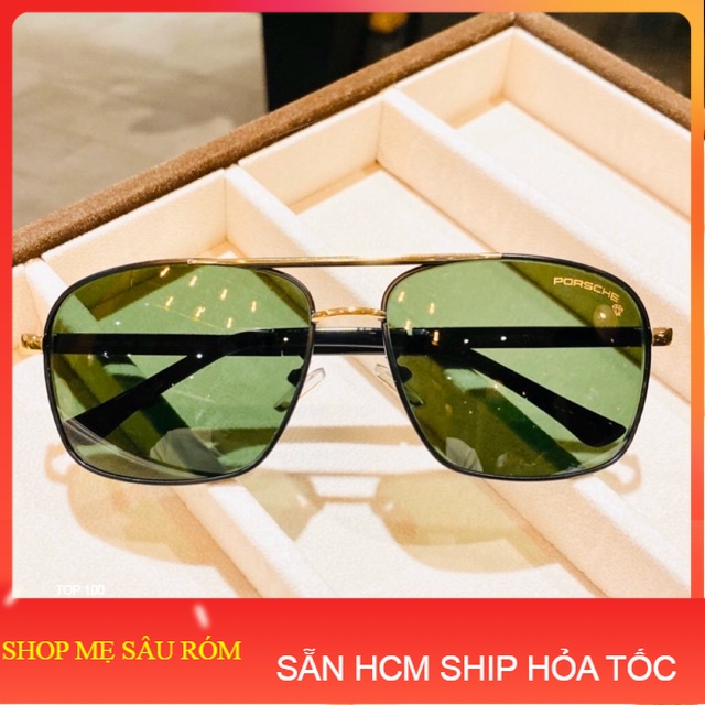 Kính Mắt Porche Đá Tròng Thuỷ Tinh Cao Cấp