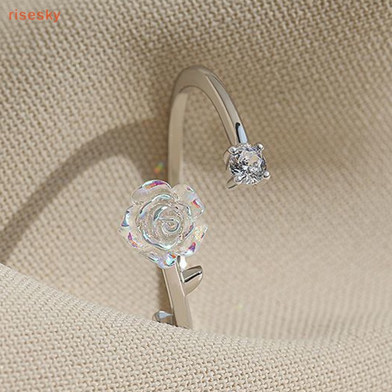 Nhẫn Hở Hình Hoa Hồng Phong Cách Hàn Quốc Thời Trang Cho Nữ