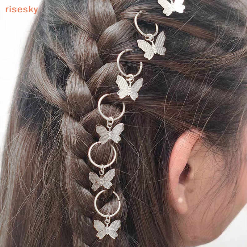 Set 10 Kẹp Tóc Kim Loại Hình Bướm DIY Phong Cách Phương Tây Cho Nữ