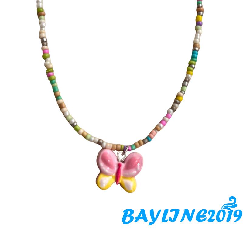 Vòng cổ Chuỗi Hạt Nhiều Màu Mặt Hình Búp Bê Barbie Cho Nữ