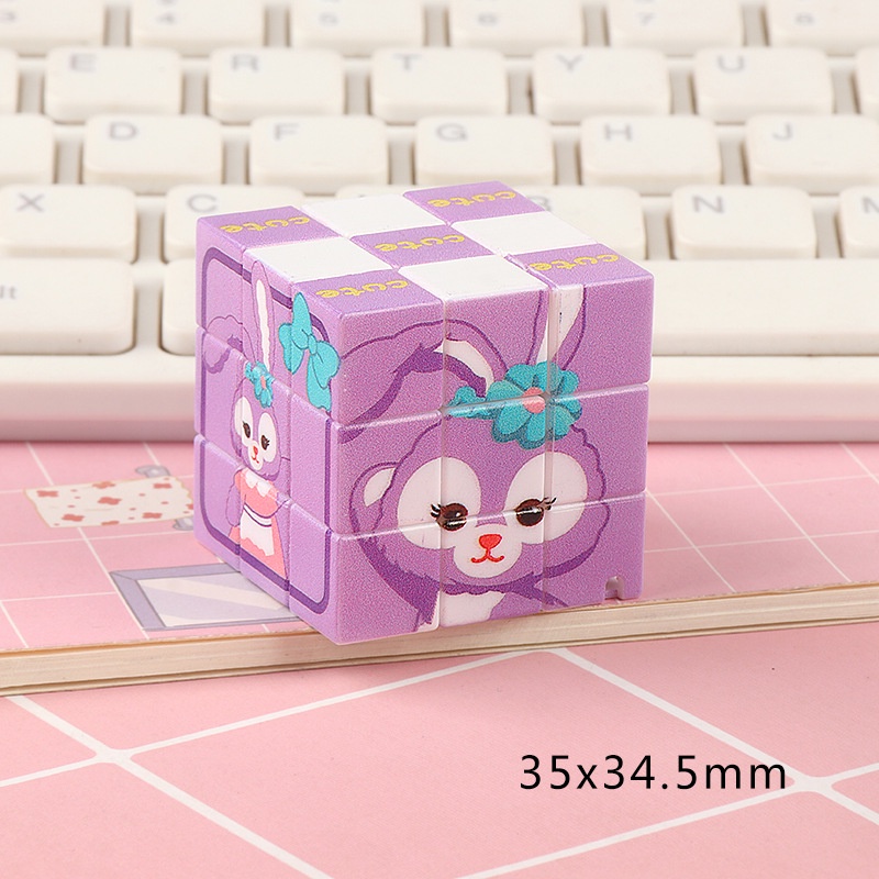 Móc Khóa Hình Khối Rubik Mini Hoạt Hình Dễ Thương