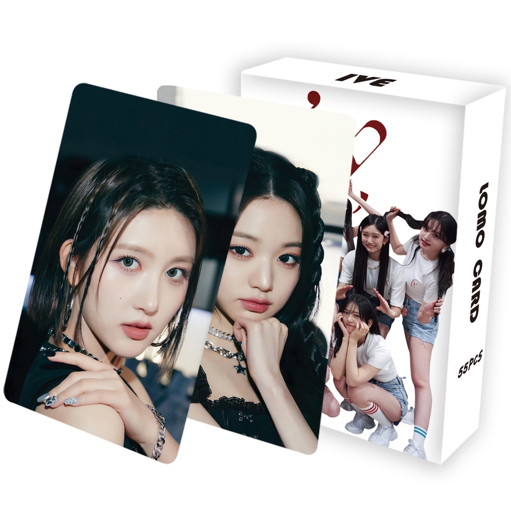 Hộp 55 Ảnh Lomo Card LIZ Yuji LEESEO WONYOUNG REI GAEUL Kpop